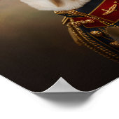 ラブラドールゴールデンリトリファンシーバー軍隊ポートレート ポスター (角)