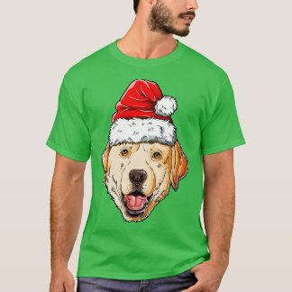 ラブラドールサンタクリスマスキッズボーイズガールズギフト Tシャツ