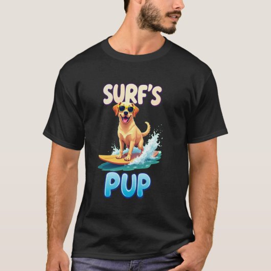 ラブラドールサーフィンワンコ Tシャツ (正面)
