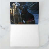 ラブラドールスノウリースレイクリスマスデコール カード (内部)