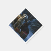 ラブラドールスノウリースレイクリスマスデコール スタンダードカクテルナプキン (角)