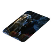 ラブラドールスノウリースレイクリスマスデコール マグネット (左側)