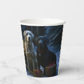 ラブラドールスノウリースレイクリスマスデコール 紙コップ (裏面)