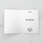 ラブラドールチョコレートレトリエバードッグクリスマス シーズンカード (内部)