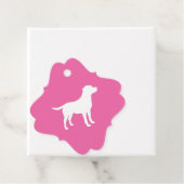 ラブラドールテーマドッグベビーシャワーピンクラボ フェイバータグ (インサイチュ)