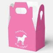 ラブラドールテーマドッグベビーシャワーピンクラボ フェイバーボックス (オープン)