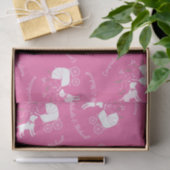 ラブラドールテーマドッグベビーシャワーピンクラボ 薄葉紙 (ギフト)