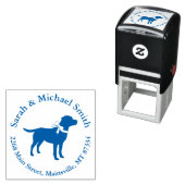 ラブラドールテーマ- Dog Baby Shower Blue Lab セルフインキングスタンプ (インサイチュ)