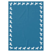 ラブラドールテーマ- Dog Baby Shower Blue Lab テーブルクロス (正面)