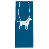 ラブラドールテーマ- Dog Baby Shower Blue Lab ワインギフトバッグ (裏面)