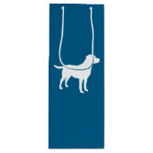 ラブラドールテーマ- Dog Baby Shower Blue Lab ワインギフトバッグ (正面)