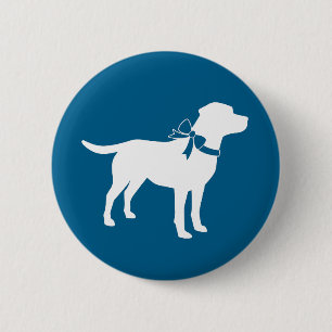 ラブラドールテーマ- Dog Baby Shower Blue Lab 缶バッジ