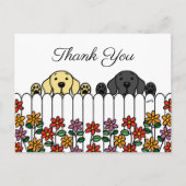 ラブラドールデュオウォッチングユーサンキューポストカード ポストカード (正面)