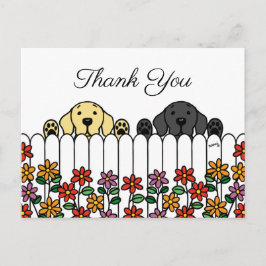 ラブラドールデュオウォッチングユーサンキューポストカード ポストカード