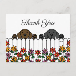 ラブラドールデュオウォッチングユーサンキューポストカード ポストカード