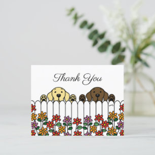 ラブラドールデュオウォッチングユーサンキューポストカード ポストカード