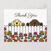 ラブラドールデュオウォッチングユーサンキューポストカード ポストカード (正面)