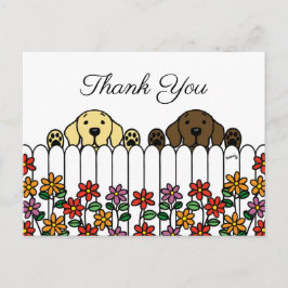 ラブラドールデュオウォッチングユーサンキューポストカード ポストカード