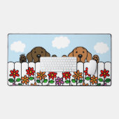 ラブラドールデュオウォッチング デスクマット (キーボード&マウス)