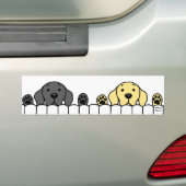 ラブラドールデュオウォッチング バンパーステッカー (車上)