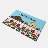 ラブラドールデュオWatching You Welcome Doormat ドアマット (アングル)