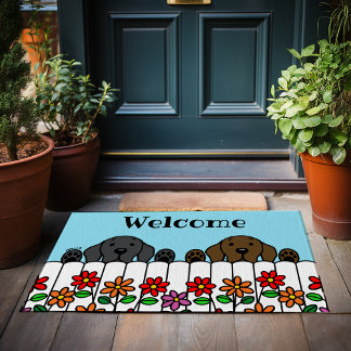 ラブラドールデュオWatching You Welcome Doormat ドアマット