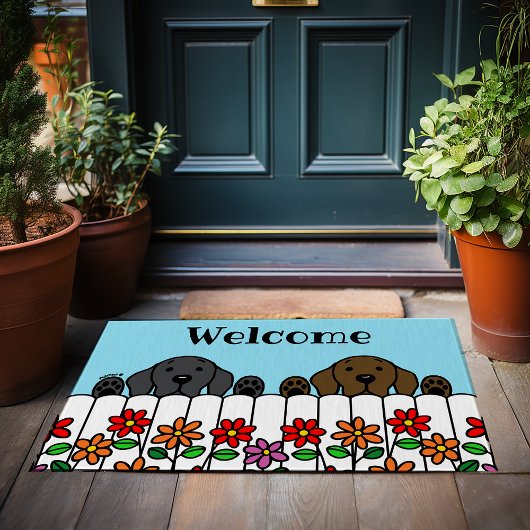 ラブラドールデュオWatching You Welcome Doormat ドアマット
