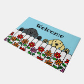 ラブラドールデュオWatching You Welcome Doormat ドアマット (アングル)