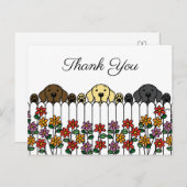 ラブラドールトリオウォッチングユーサンキューハガキ ポストカード (正面/裏面)