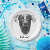 ラブラドールドッグの魅力 ペーパープレート (パーティー)