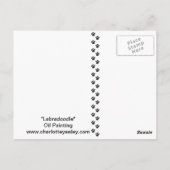 ラブラドールドッグアートポストカード ポストカード (裏面)