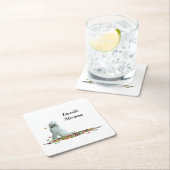 ラブラドールドッグイン葉紙コースター スクエアペーパーコースター (インサイチュ)