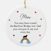 ラブラドールドッグカスタムメモリアル セラミックオーナメント (裏面)