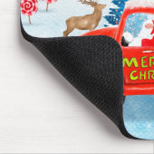 ラブラドールドッグクリスマスデリバリートラック雪 マウスパッド (コーナー)