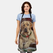 ラブラドールドッグクリスマスフェスティバル エプロン (着用した状態)