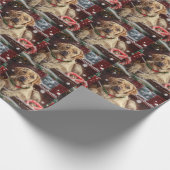 ラブラドールドッグクリスマスフェスティバル ラッピングペーパー (角)