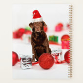 ラブラドールドッグクリスマスwギフトサンタハット抱き枕 プランナー手帳 (裏面)