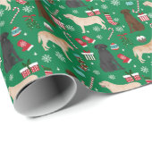ラブラドールドッグズクリスマス ラッピングペーパー (ロールコーナー)