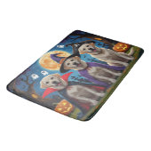 ラブラドールドッグズパンプキンハロウィンおもしろい バスマット (アングル)