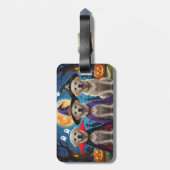 ラブラドールドッグズパンプキンハロウィンおもしろい ラゲッジタグ (裏面縦)