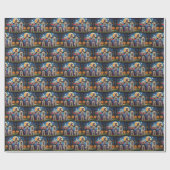 ラブラドールドッグズパンプキンハロウィンおもしろい ラッピングペーパー (フラット)