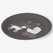 ラブラドールドッグテーマベビーシャワー男女兼用 ペーパープレート (アングル)