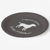 ラブラドールドッグテーマベビーシャワー男女兼用 ペーパープレート (アングル)