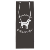 ラブラドールドッグテーマベビーシャワー男女兼用 ワインギフトバッグ (裏面)