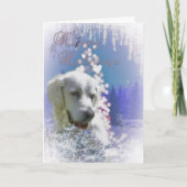 ラブラドールドッグハッピーホリデーズカード カード (正面)