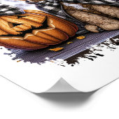 ラブラドールドッグハロウィーンスクエア ポスター (角)