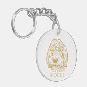 ラブラドールドッグハンドスケッチ パーソナライズされた キーホルダー (正面左)