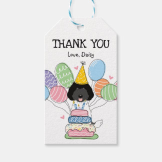ラブラドールドッグバースデーパーティーメッセージカード ギフトタグ