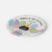 ラブラドールドッグバースデーパーティー紙プレート ペーパープレート (アングル)