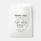 ラブラドールドッグパーソナライズされたありがとう フェイバーバッグ (正面)
